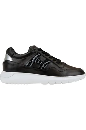 Hogan Schoenen, Dames, Zwart, 36 1/2 EU, Leer, Interactive 3 Sneakers
