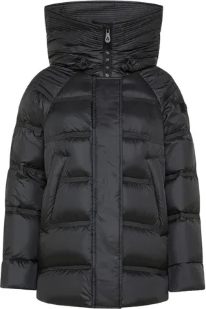 Peuterey Jassen, Dames, Zwart, L, Polyester, Zwarte Gewatteerde Pufferjas