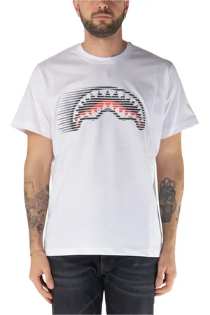 Sprayground Tops, Heren, Wit, S, Katoen, Snelste Haai T-Shirt