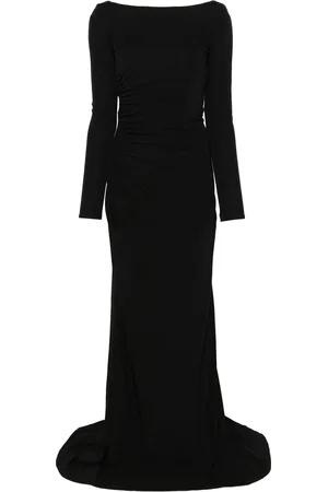 Elisabetta Franchi Kleedjes, Dames, Zwart, S, Zwarte Spaghettibandjes Cowl Jurk