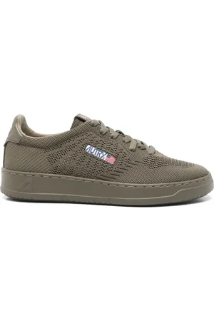 Autry Schoenen, Heren, Groen, 44 EU, Lage Gebreide Sneakers