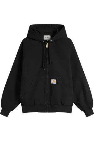 Carhartt Sweatshirts & Hoodies, Heren, Zwart, XS, Katoen, Biologisch Katoenen Hoodie Jas