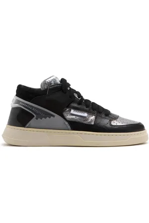 RUN OF Schoenen, Dames, Veelkleurig, 36 EU, Katoen, Sneakers MID Over Black W