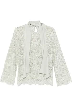 D.EXTERIOR Blouses & Shirts, Dames, Groen, M, Pastelgroene Blouse met Bijpassende Sjaal