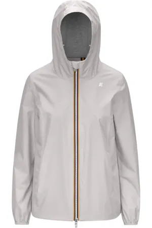 K-Way Jassen, Dames, Grijs, L, Grijze Stretch Poly Jersey Jas