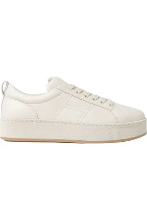 Hogan Schoenen, Dames, , 37 EU, Ivoor Platte Schoenen voor Vrouwen