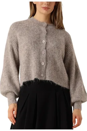 Co`Couture Truien, Dames, , L, Taupe Rib Cardigan
