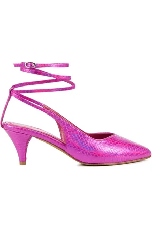 Toral Schoenen, Dames, Roze, 39 EU, Leer, Fuchsia Leren Pumps