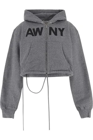 Alexander Wang Sweatshirts & Hoodies, Dames, Grijs, S, Logo Sweatshirt