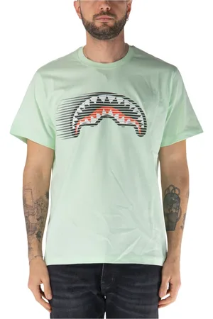 Sprayground Tops, Heren, Groen, M, Katoen, Snelste Haai T-shirt
