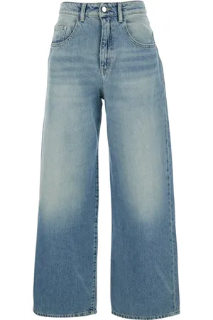 Icon Denim Jeans, Dames, Blauw, W29, Denim, Poppy Jeans met Logo Patch