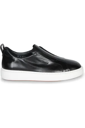 santoni Schoenen, Heren, Zwart, 41 1/2 EU, Leer, Premium lederen overwinning sneakers