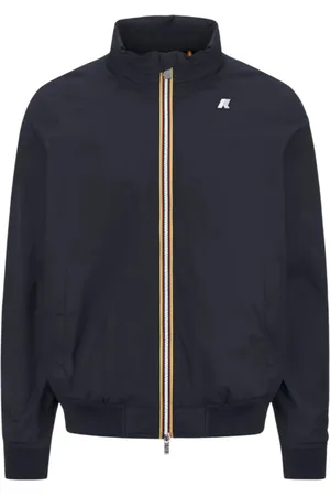 K-Way Jassen, Heren, Blauw, M, Nylon, Blauwe Stretch Nylon Jersey Jas