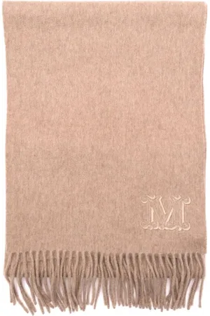 Max Mara Accessoires, Dames, Bruin, ONE Size, Beige Shaded Stole/Square Scarf
