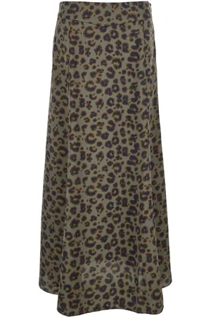 Bash Rokken, Dames, Groen, XS, Luipaardprint Groene Lange Rok