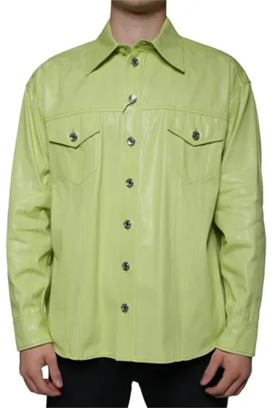 Dolce & Gabbana Overhemden, Heren, Groen, M, Katoen, Groen Casual Shirt met Knoopsluiting