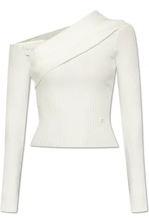 Courrèges Tops, Dames, Wit, M, Polyester, Twist Top