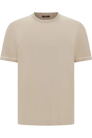 Boggi Milano Truien, Heren, , S, Katoen, Katoenen Crêpe Gebreid T-shirt