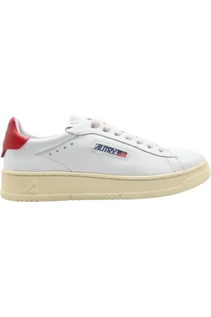 Autry Schoenen, Heren, Wit, 43 EU, Leer, Dallas Lage Leren Sneakers