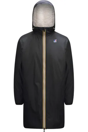 K-Way Jassen, unisex, Zwart, 2Xs, Nylon, Eiffel 3.0 Sherpa Gevoerde Regenjas