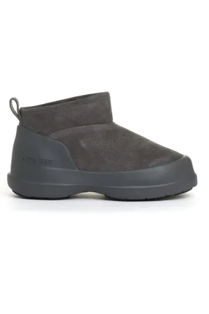 Moon Boot Schoenen, Dames, Grijs, 35 EU, Leer, Luna Lage Laars
