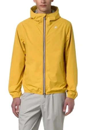 K-Way Jassen, Heren, Geel, S, Polyester, Gele Waterdichte Winddichte Ademende Jas