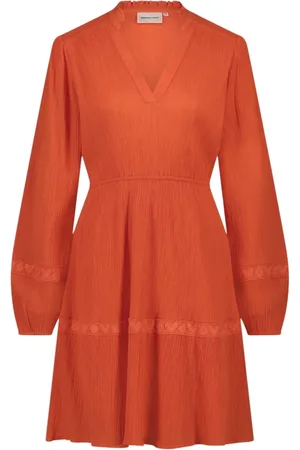 Fabienne Chapot Kleedjes, Dames, Oranje, M, Katoen, Aruna Dress