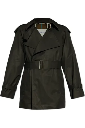 Burberry Mantels, Dames, Zwart, 2Xs, Katoen, Korte Trenchcoat