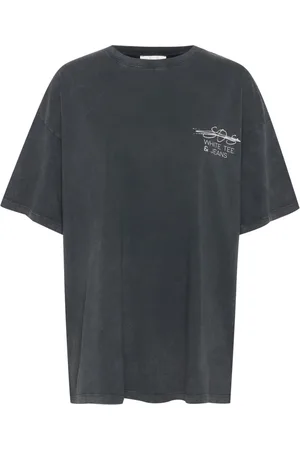 My Essential Wardrobe Tops, Dames, Zwart, Xs/S, Katoen, Donkergrijze Tee Top