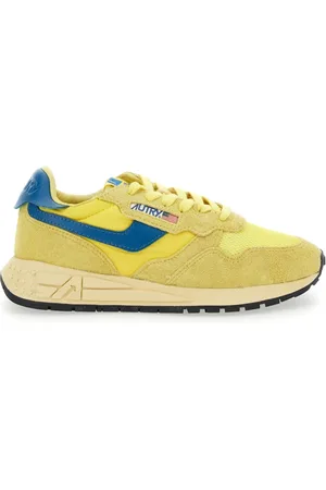 Autry Schoenen, Dames, Geel, 38 EU, Leer, Reelwind Gele Low Top Sneakers
