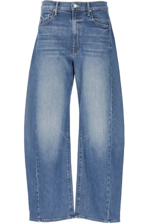Mother Jeans, Dames, Blauw, W28, Denim, Blauwe Wide Leg Denim Jeans