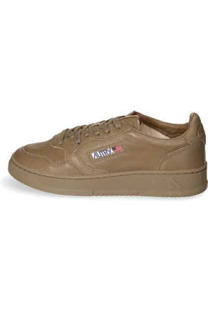 Autry Schoenen, Heren, Groen, 44 EU, Katoen, Lage sneaker met gewassen effect
