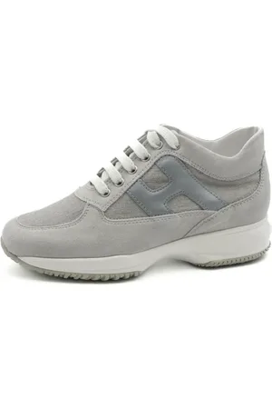 Hogan Schoenen, Dames, Grijs, 39 EU, Suède, Interactive Ss 24 Sneakers