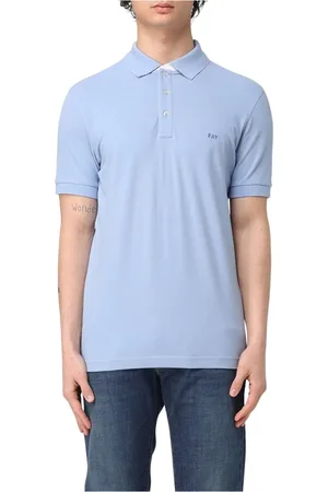 FAY Tops, Heren, Blauw, 2Xl, Lichtblauwe T-shirts en Polos