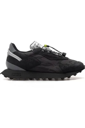 RUN OF Schoenen, Heren, Zwart, 44 EU, Leer, Sneaker Uranus M