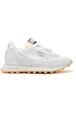 RUN OF Schoenen, Heren, Wit, 45 EU, Leer, Sneaker Cream M