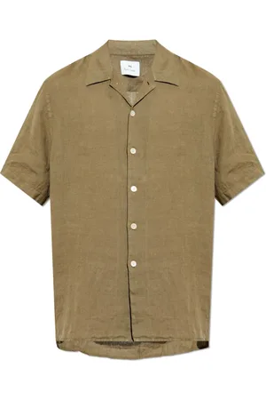 Paul Smith Overhemden, Heren, Groen, 2Xl, Linnen, Overhemd