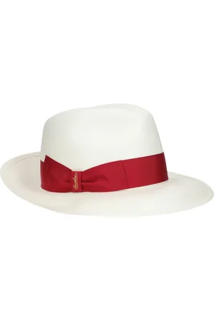 Borsalino Accessoires, Dames, Wit, L, Fijne Panama brede rand hoed
