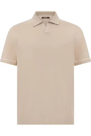 Boggi Milano Truien, Heren, , M, Katoen, Katoenen Crêpe Gebreid Polo Shirt
