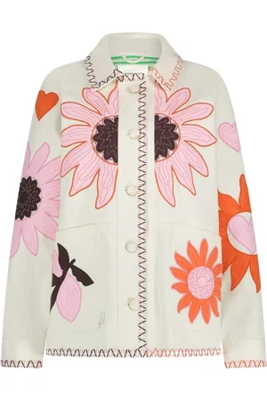 Fabienne Chapot Jassen, Dames, Wit, XL, Katoen, Elody jacket