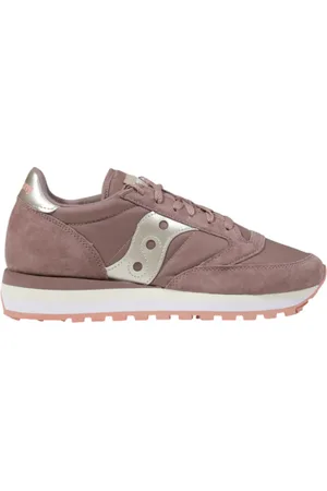 Saucony Schoenen, Dames, Roze, 38 1/2 EU, Roze Leren Sneakers met Rubberen Zool
