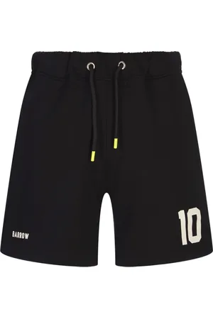 BARROW Korte broeken, Heren, Zwart, L, Katoen, Zwarte Bermuda Shorts van Katoen met Logo