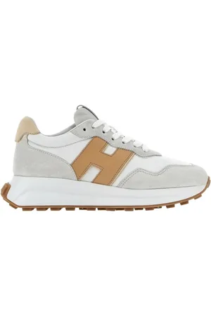 Hogan Schoenen, Dames, Wit, 40 EU, Leer, Leren Sneakers met Memory Foam