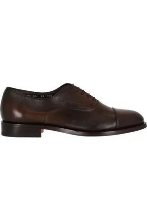 santoni Schoenen, Heren, Bruin, 43 1/2 EU, Bruine Platte Schoenen