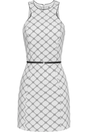 Elisabetta Franchi Kleedjes, Dames, , L, Polyester, Jurk met diamantprint