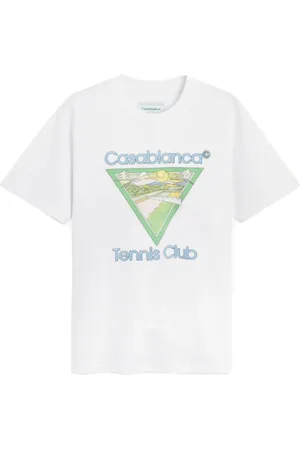 Casablanca Tops, Heren, Wit, 2Xl, Katoen, Tennis Club Icon Witte T-Shirt