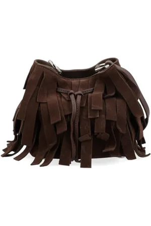 Hogan Tassen, Dames, Bruin, ONE Size, Mini Frange Stijlvolle Stopcontact
