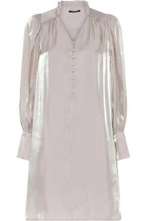 Bruuns Bazaar Kleedjes, Dames, , XL, Nylon, Sophisticated V-Neck Shirt Dress