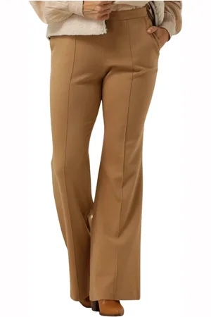 Ruby Tuesday Broeken, Dames, Bruin, L, Dames Broeken Rogene Belt Bottom Pants