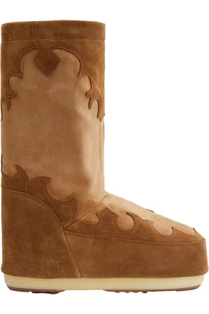 Moon Boot Schoenen, Dames, Bruin, 39 EU, Polyester, Suede Lage Vilt Laars